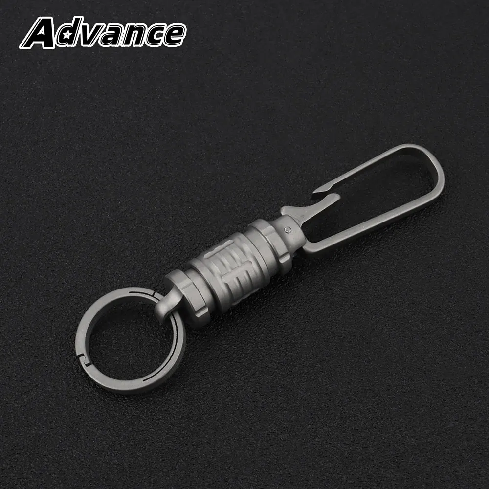 Titanium Alloy Waist Buckle Keyring Car Multifunctional Keychain Unisex Outdoor EDC Tool