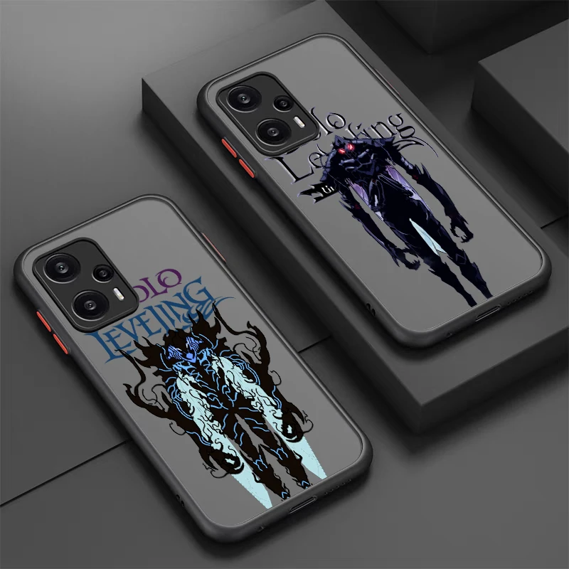 Solo Leveling Villain For POCO X5 X4 X3 NFC X2 M5S M4 M3 M2 C55 C51 F5 F4 GT Pro 5G Frosted Translucent Phone Case