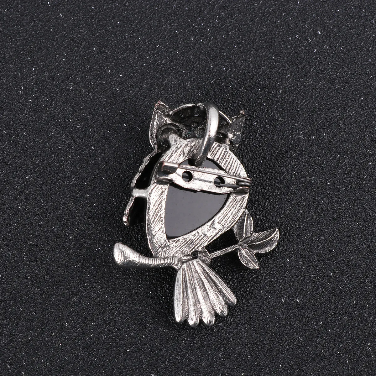 1Pcs Crystal Brooch Creative Owl Shape Brooch Elegant Fashion Coat Pin Scarf Buckle Clip Wedding Party Decoration Black