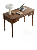 French retro all solid wood desk home study desk living room computer desk writing table oak dressing table