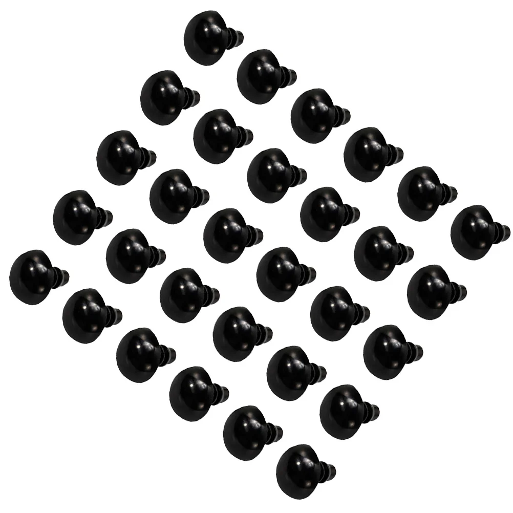 200Pairs عيون بلاستيكية سوداء 12 مللي متر عيون أمان سهلة التركيب لمشاريع القصاصات اليدوية ذاتية الصنع أنشطة الفصول الدراسية للأطفال حية