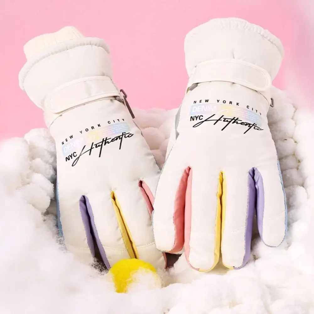 

Эластичные сохраняющие тепло перчатки для сноуборда, ветрозащитные лыжные перчатки с сенсорным экраном, утепленные водонепроницаемые варежки с длинными пальцами, лыжные перчатки