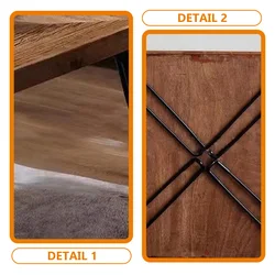 4 Pc Foldable Table Desk Legs Folding Metal Bracket 205X10CM Kitchen Black for Coffee