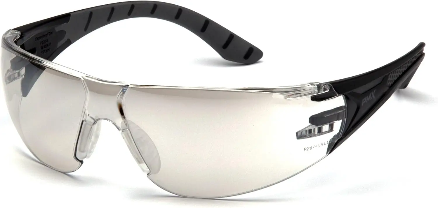 

Safety Glasses Black Gray Frame Foam Padding Clear Anti-fog Lens H2MAX Protection