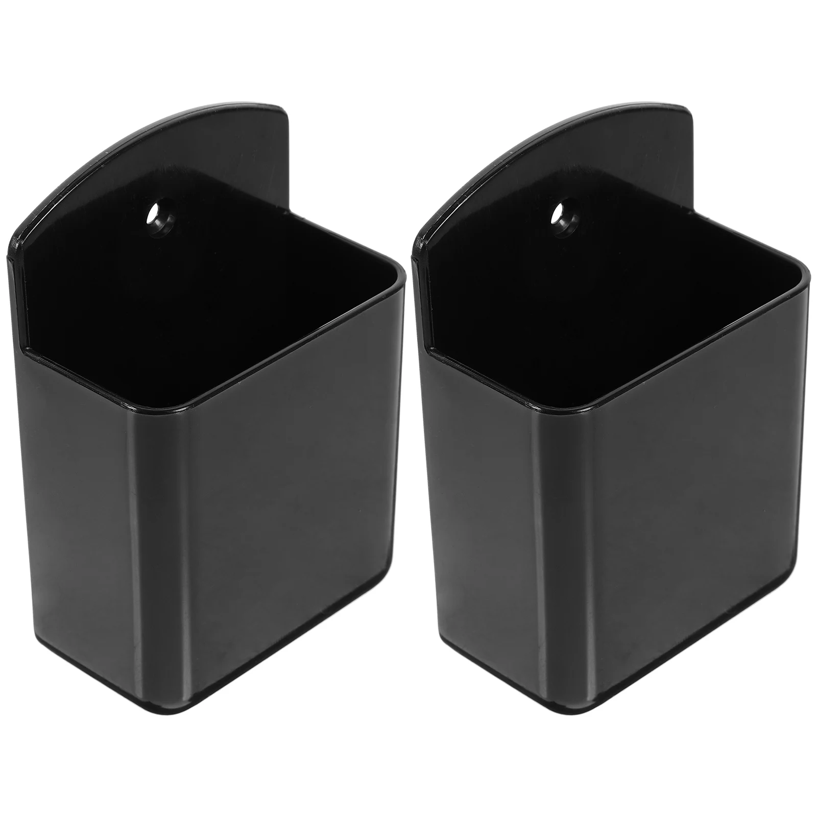 

2pcs Mount Remote Control Holder Storage Box White Color Living Office Wall Organizer Room Organizer Wall Storage Container
