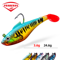 3Pcs Jig Hook Silicone Soft Bait Set Swimbait 3.6g 9.5g 24.6g Fishing Wobblers Artificial Rubber Baits for Pike Bass Lure Tackl