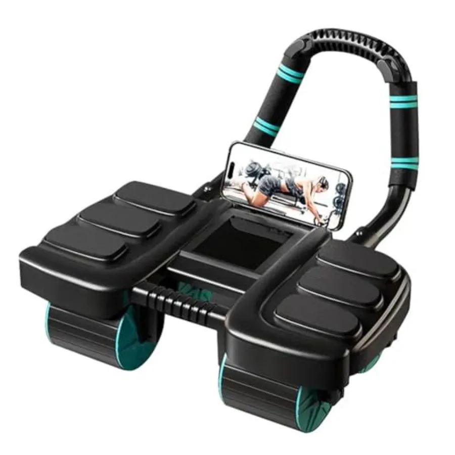 

2025 New Automatic Rebound Ab Roller Wheel with Elbow Support and 4-Wheel Design - Core Exercise Equipment for Home Gym, Abdomi