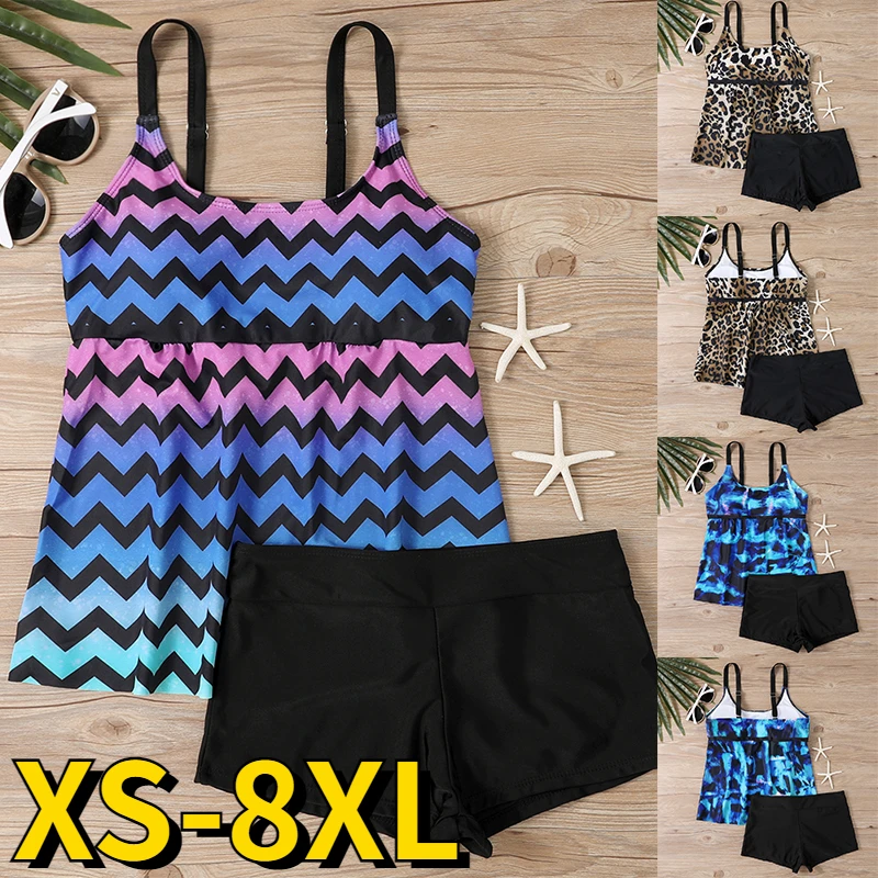 2023 frauen Zwei Stück Set Badeanzüge Weiblichen Bikini Bademode Badeanzug Drucken Anzug Sexy Monokini Sommer Hohe Taille Bademode Tankini