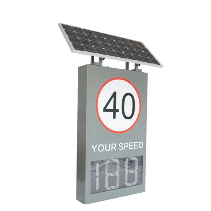 Motion Sensor Led Street Light Solar Powered Radar Speed Limit Road Signs