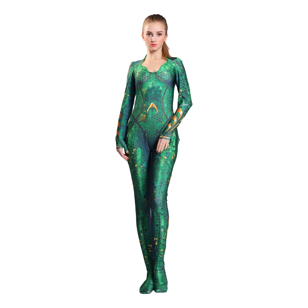 Film e TV Aquaman Costume di Halloween per donna Mera Tute Cosplay Spandex Anime Donna Zentai Cosplay Body