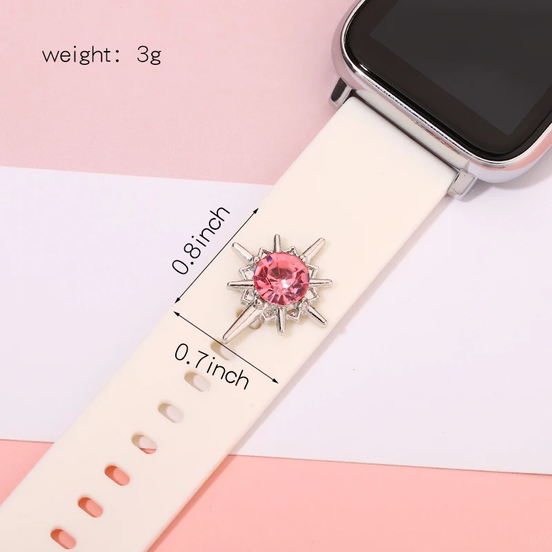 Vintage Punk Metal Charms dla Iwatch silikonowy pasek ozdobny biżuteria Charms Retro paznokcie wiszące nogi do Apple Watchband