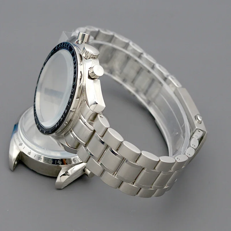 40mm Multi-functional Men Luxury Men's Watch Stainless Steel Case Suitable For Speed master VK63 VK64 Quartz Movement