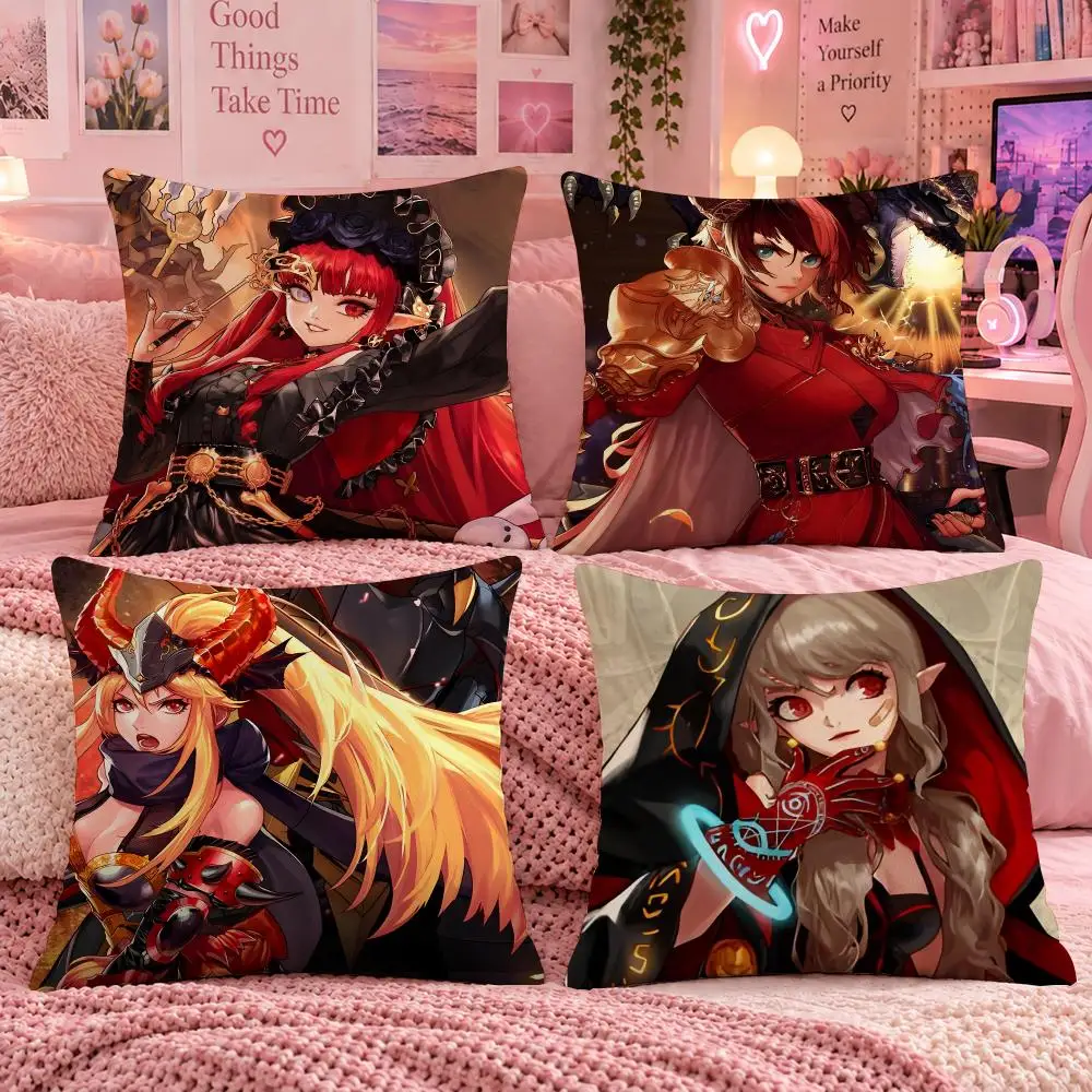 Game Adventure D-Dungeon Fighter Online Cushion Cover Double Sided Print Short Plush Pillow Sofa Bedroom Dorm Room Decor Gift