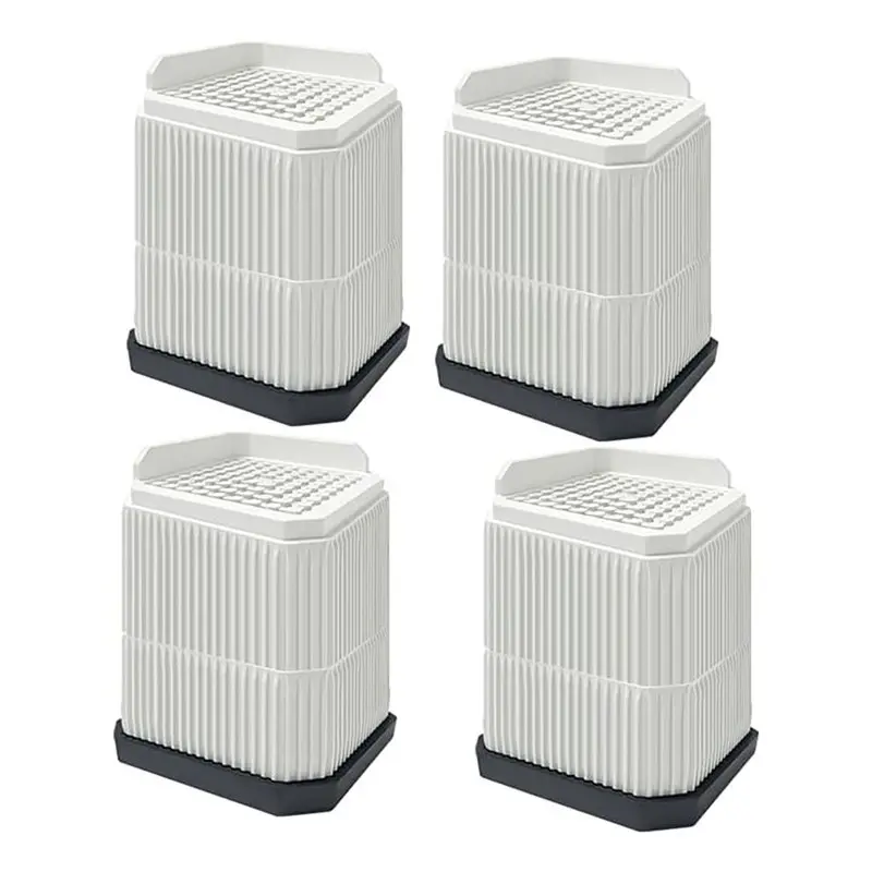 ABKY-Moisture-Proof Plastic Furniture Risers, 4-Pack Stackable Height Blocks For Table, Sofa Chair