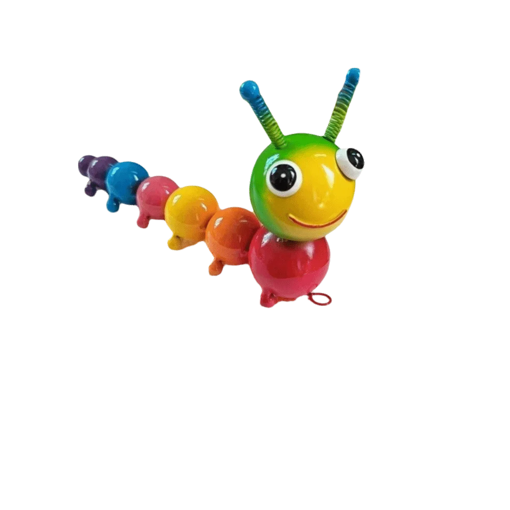Colorful Caterpillar Ornament Funny Metal Craft Caterpillar Figurine Ornaments Mini Insect Model Garden Decoration