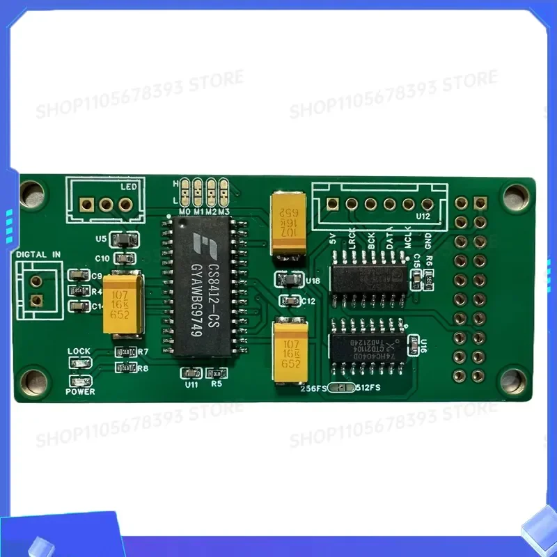 для CS8412 CS8414 Коаксиальный преобразователь сигналов в I2S с поддержкой оптического интерфейса входа, модуль платы цифрового аудиодекодера
