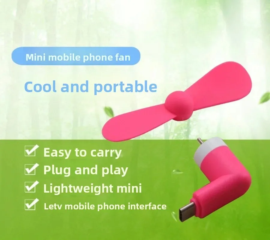 Ventilador para celular 3 em 1 Ventiladores para celular compatíveis com iPhone/iPad/Android Smartphone/Tablet adequado para Micro USB/Tipo C/Lightning