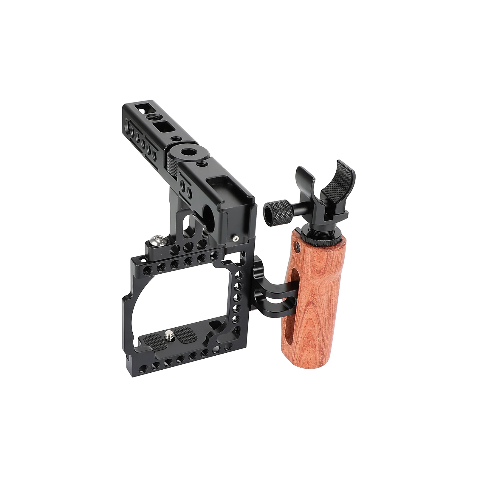 SZRIG Camera Cage & Top Handle Cheese Handle with 15mm Rod Clamp & Shoe Mount For Sony A6000 A6300 A6400 A6500 A6600 4K