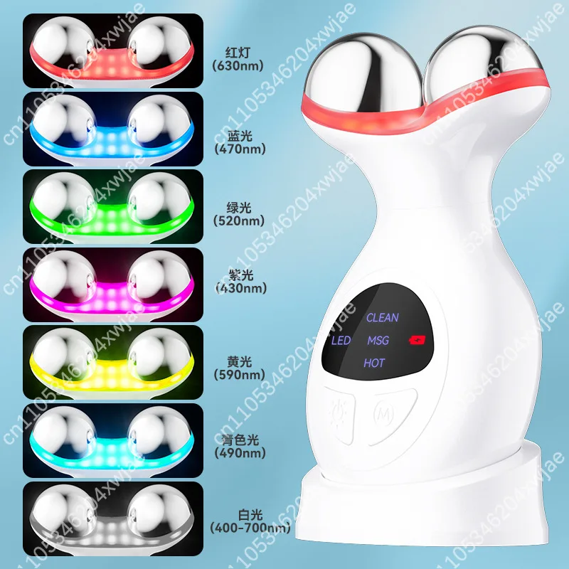 

Многофункциональный массажер для шеи с катящими шариками Цветной свет для укрепления кожи Релаксация