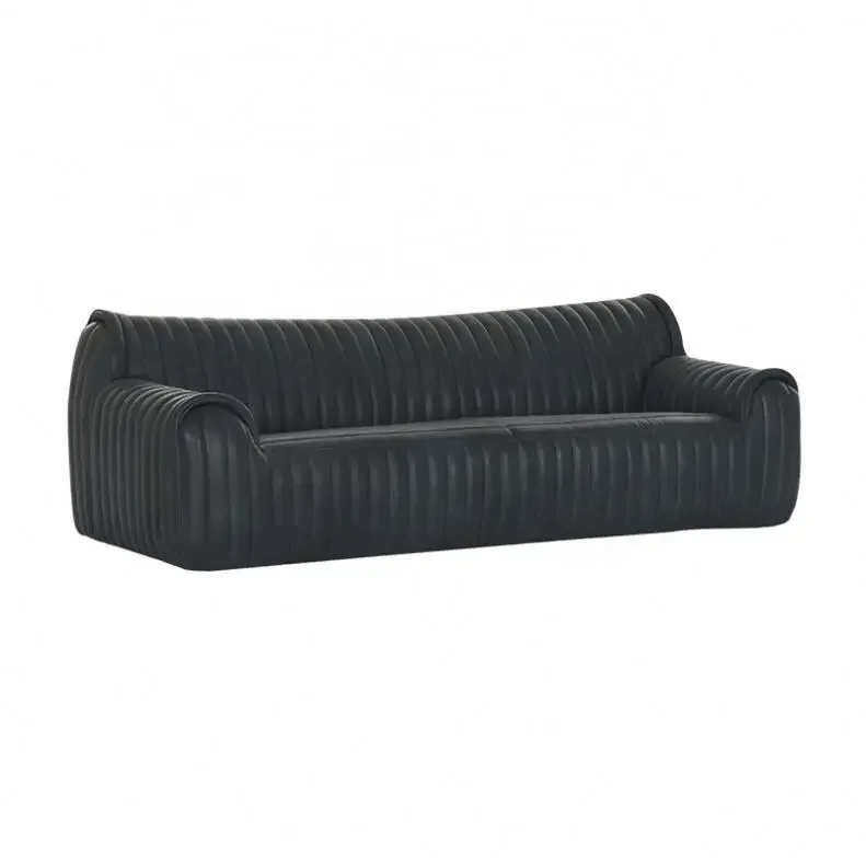 

Vintage style direct discharge small apartment triple oil wax aniline leather full leather sofa