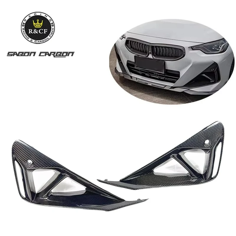 MP Style Dry Carbon Fiber Front Bumper Grill Air Intake Inlet Vent for BMW G42 2 Series M235i M240i