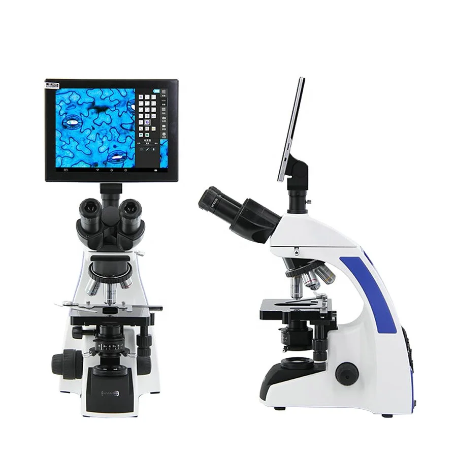 

Portable microscope biologique digital microscope with lcd screen eyepiece objective lens