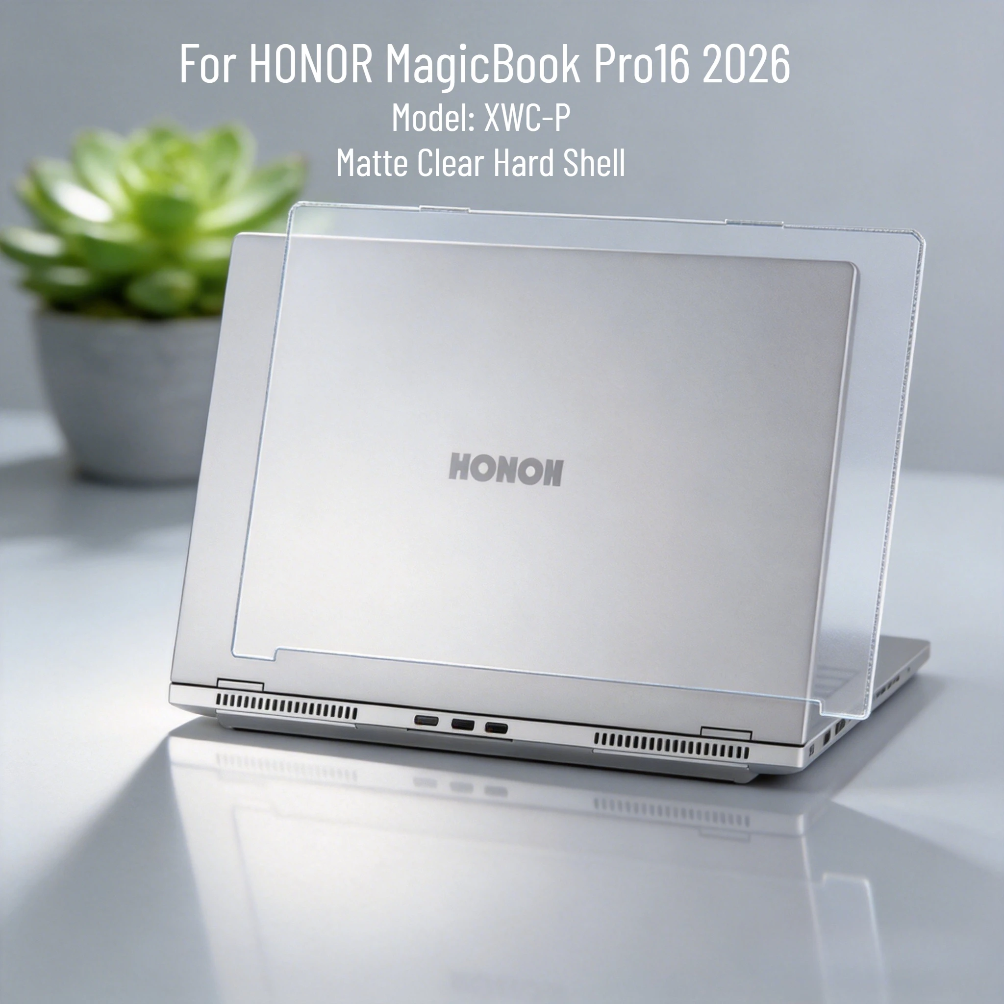 

Matte Clear Hard Cover for XWC-P HONOR MagicBook Pro 16 2026 Ai Case 16" Slim Hard Protective Shell Anti-Scratch Shockproof