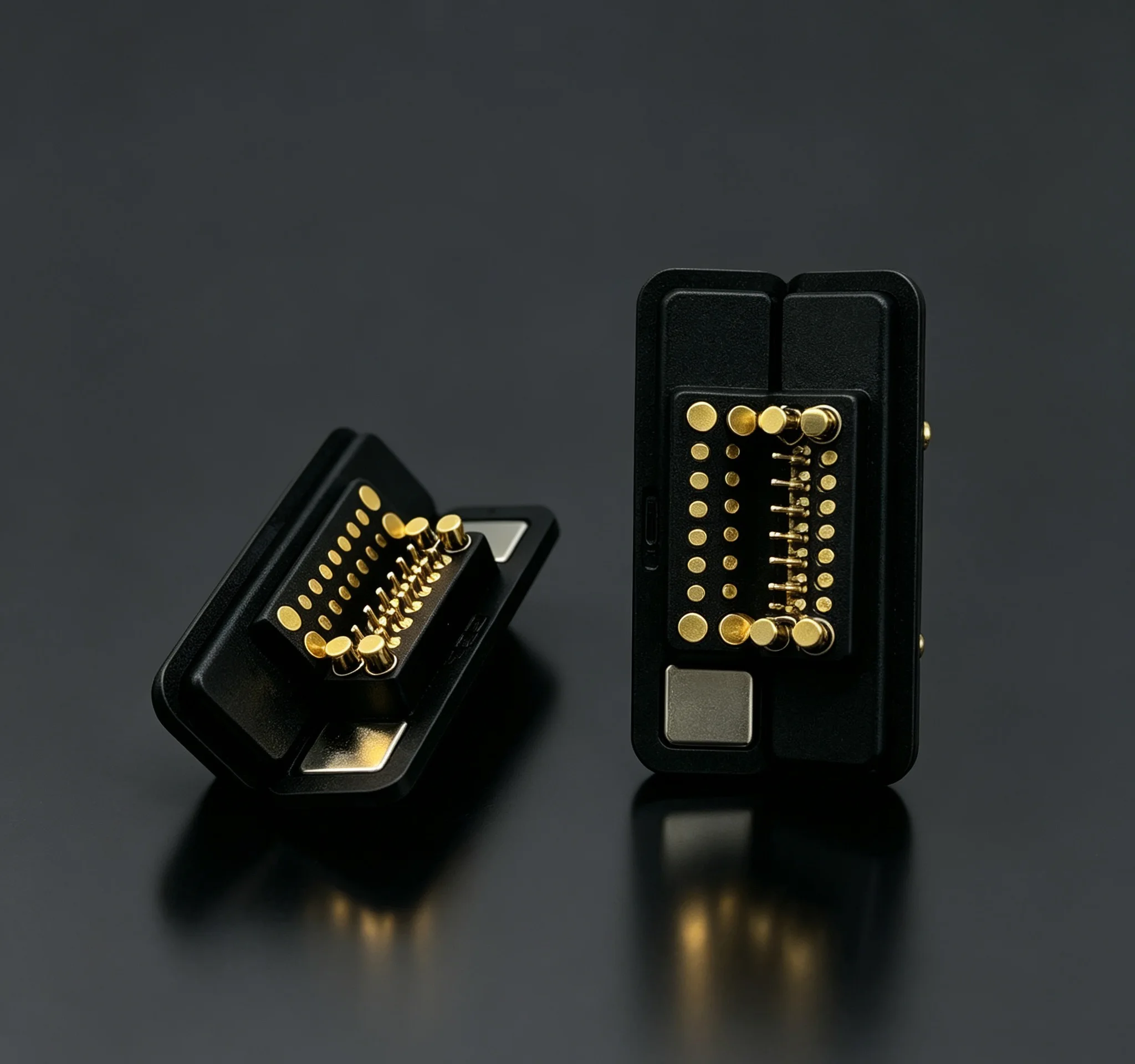 1Pair 10A DC Magnetic Pogo Pin Connector 16 Pin Pitch 2.54MM Spring 36V Pogopin High Current Male Female Contact Strip ﻿