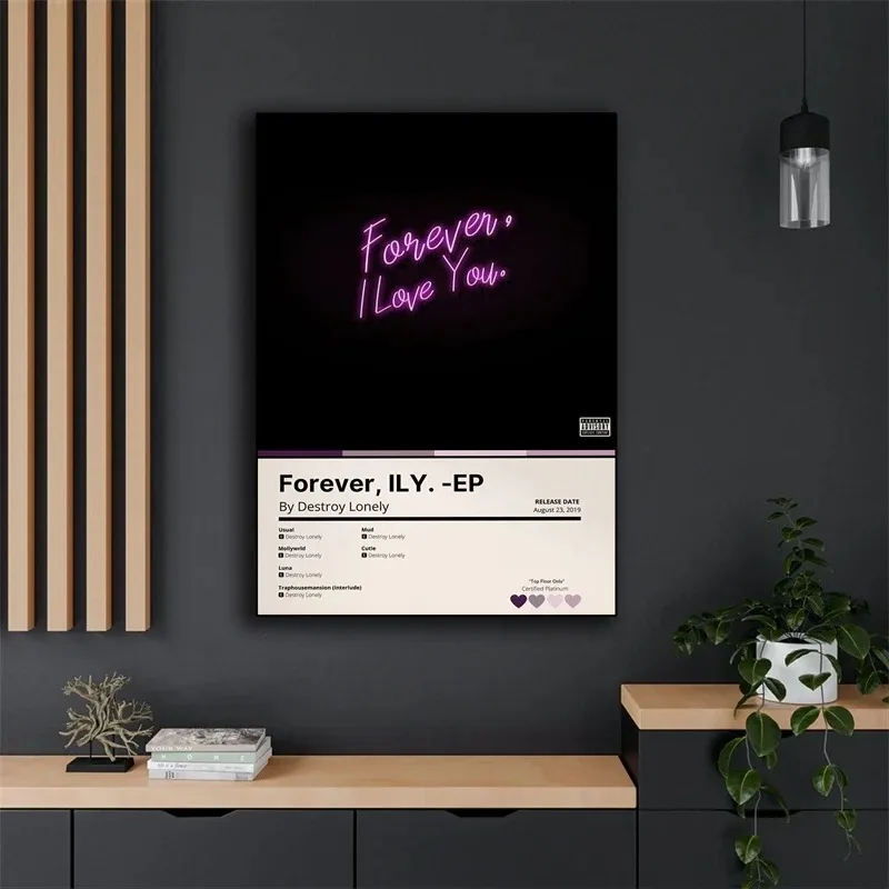 Rapper Destroy Lonely New Music Album Poster Set If Looks Could Kill Cover Pop Single Ep Canvas Painting Wall Art Room Decor