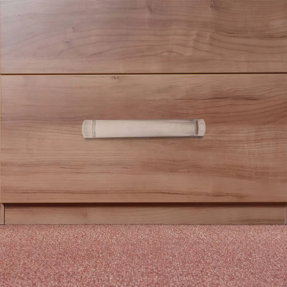 

1 set 1 Set Clear Acrylic Drawer Pulls Transparent Modern Cabinet Handles For Kitchen Bedroom Wardrobe Smooth Operation