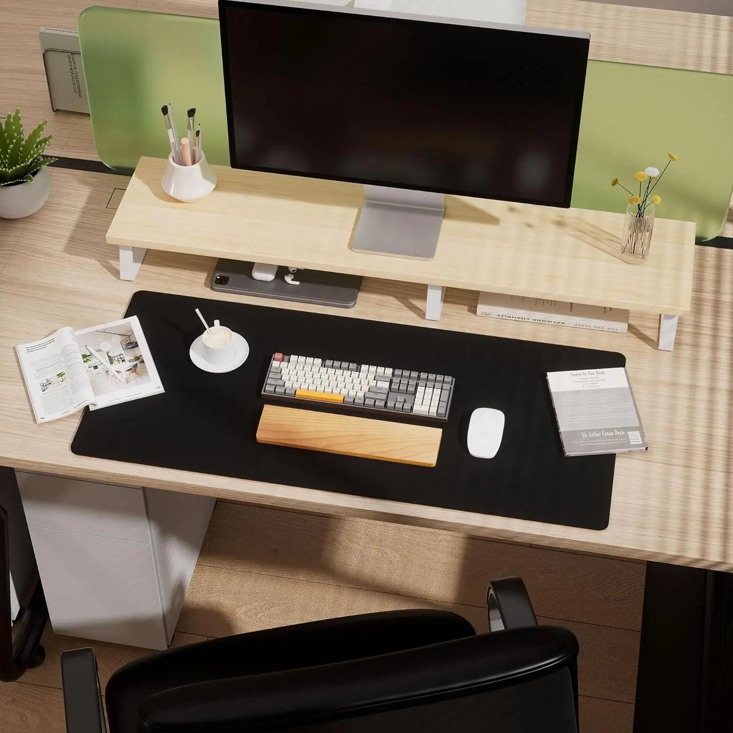Cork Desk Mat - Dual-Sided Desk Pad for Office and Home for Large Mouse Pad and Desk Mats on Top of Desks