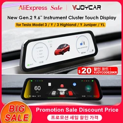 for Tesla New Gen 2 9.6 inch Instrument Display Model Y 3 YL Blind Spot Reminder OTA Update New Model 3 New Y Juniper Dashboard