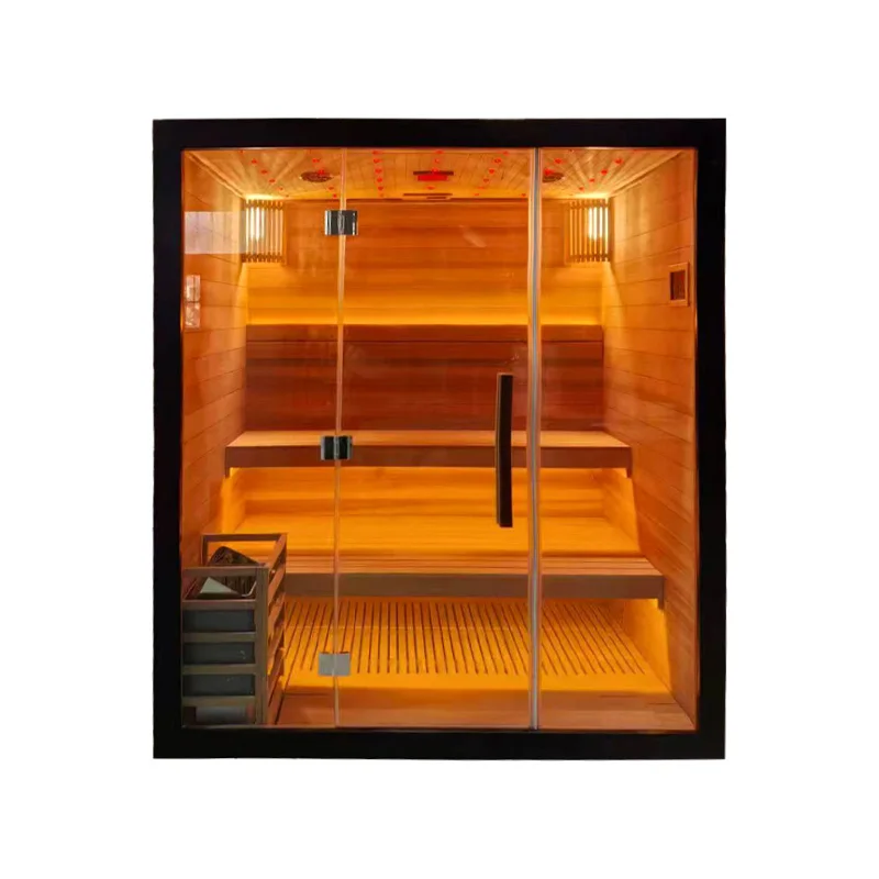 High Quality Sauna Rooms Indoor With Far Infrared And Dry Steam 3-5 Person Sauna Room
