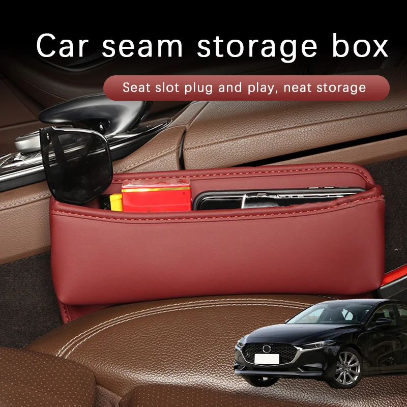 

Car Seat Gap Storage Box Driver Front Auto Seat Gap Filler Organizer Wallet Keys Card Storage Box For Mazda 3