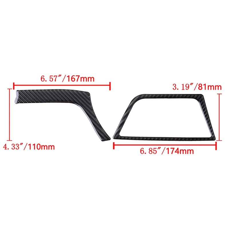 Fit For BMW 3Series F30 F35 2013-2015 GT F34 DriverSide Air Conditioning Vent Frame Trim Sticker Real Carbon Fiber Decor RHD LHD