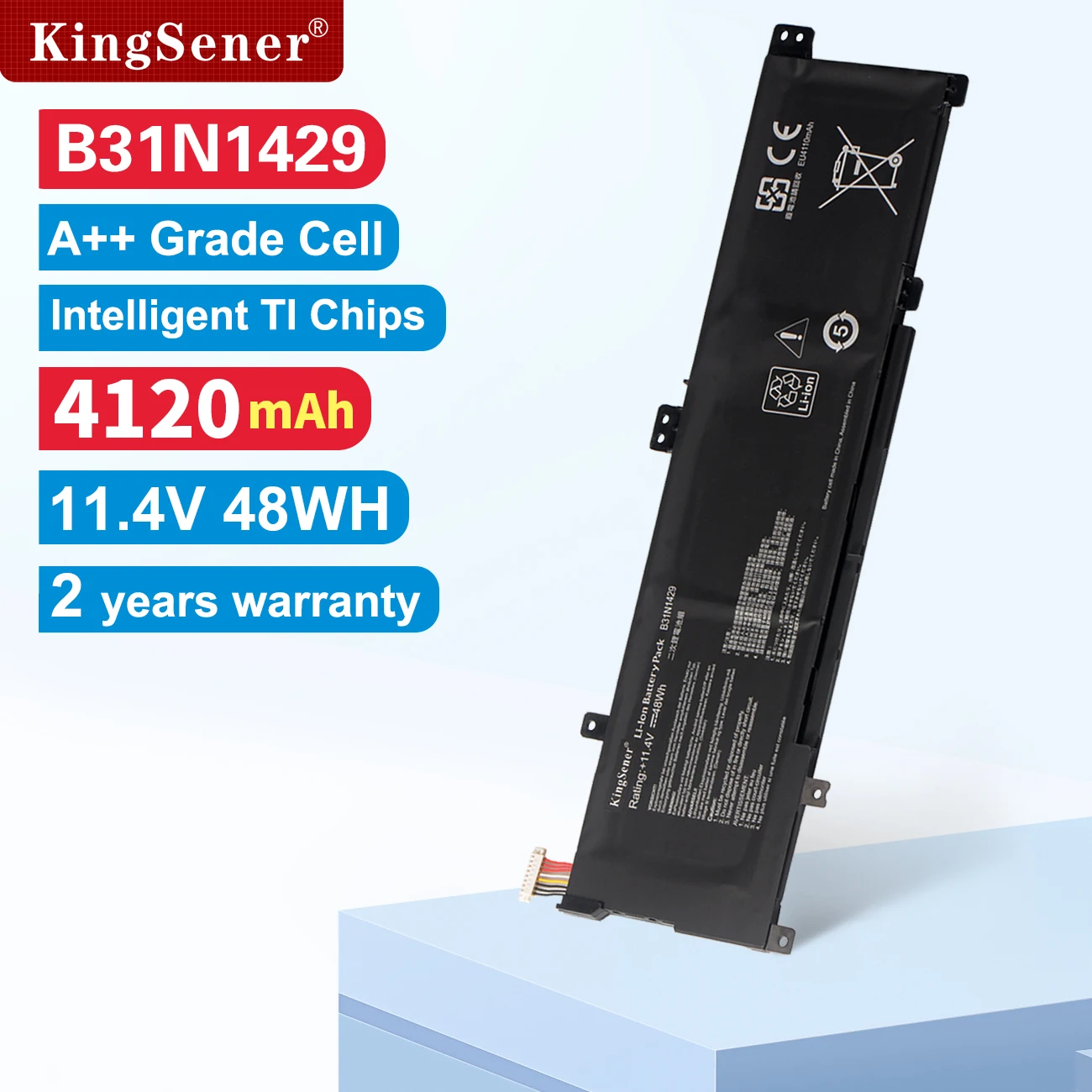 KingSener B31N1429 Laptop Battery For ASUS A501L A501LX A501L A501LB5200 K501U K501UX K501UB K501UW K501LB K501LX K501L 48Wh