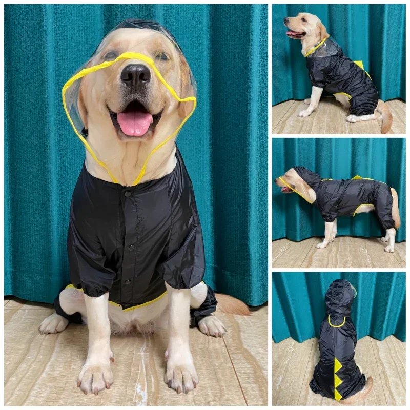 สุนัขขนาดใหญ่กันน้ําเสื้อผ้าJumpsuit Big Dogเสื้อกันฝนCorgi Samoyed Husky Labrador Golden Retriever Dobermannสุนัขเสื้อผ้า