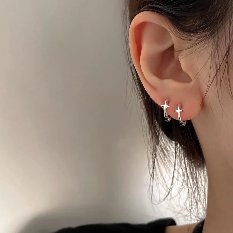 VENTFILLE 925 Sterling Silver Star Earring for Women Girl Personal Originality Trend Hip Hop Neutral Jewelry Gift Dropshipping