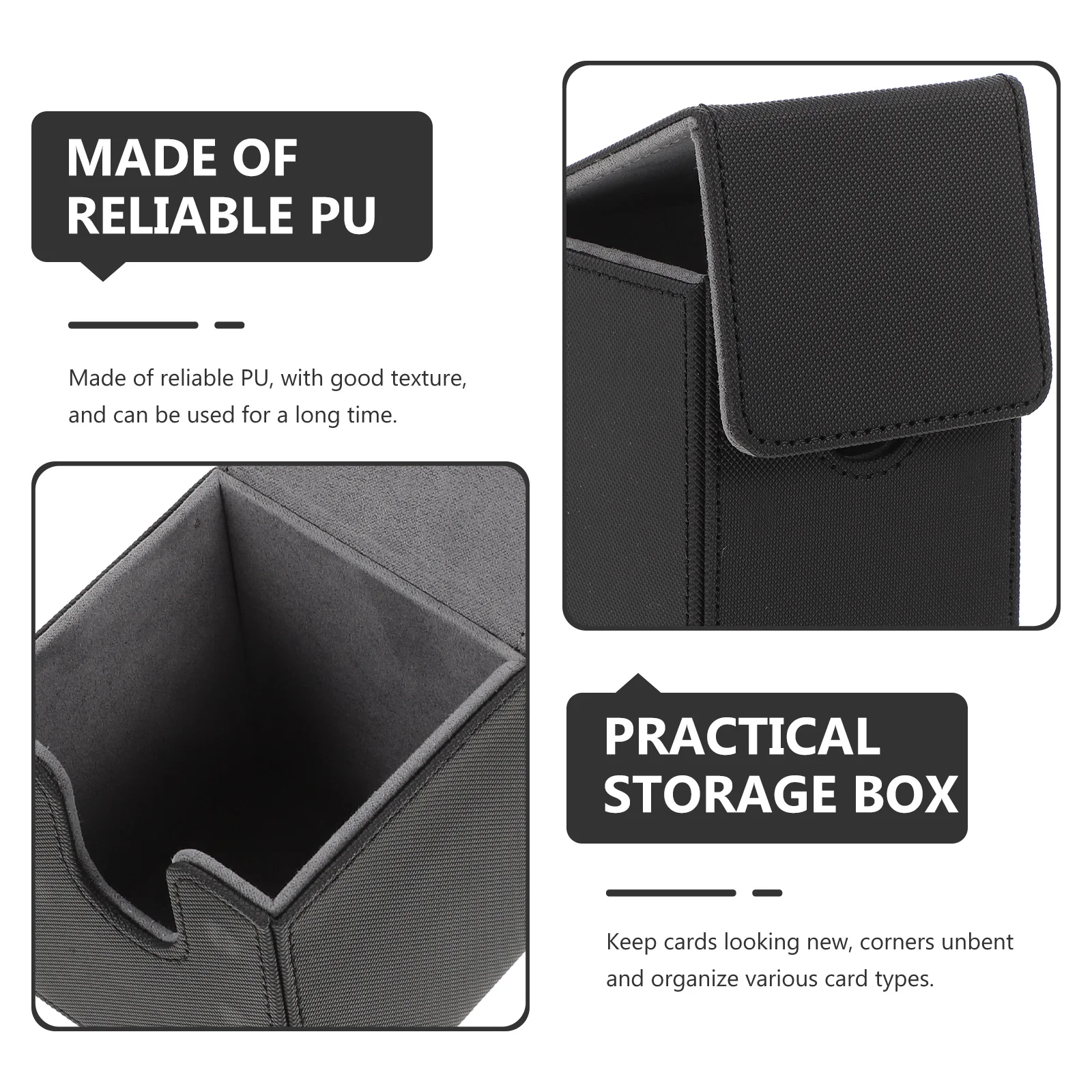 Kotak Kartu Permainan Portabel Kapasitas Besar Bahan PU Tepi Halus Desain Ringan dan Kompak untuk Kartu Permainan Meja Olahraga Perdagangan