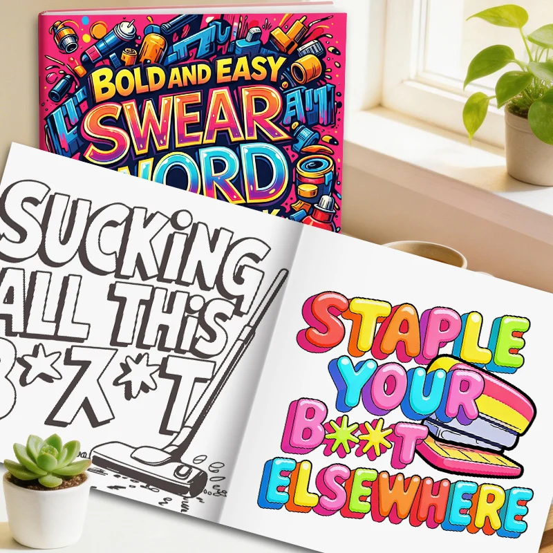Adult Bold and Relaxed Coloring Book, Stress Relieving Fun Graffiti Drawing Book, 20 Stress Relieving Patterns
