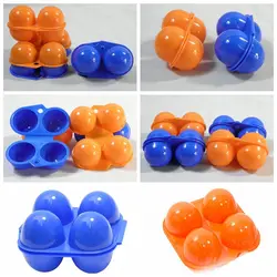 2/4 Grids Picnic Containers Holder Portable Egg Tray Organizer Case Egg Storage Box