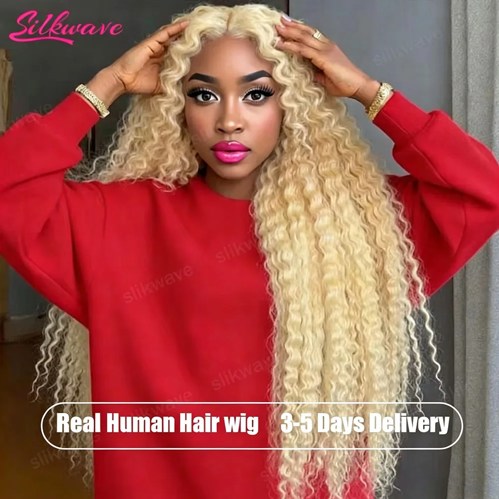 

613 Curly Blonde Lace Front Human Hair Wigs 30 Inch Deep Wave 13x6 13×4 Hd Water Wave Hd Transparent Lace Frontal Wigs For Women