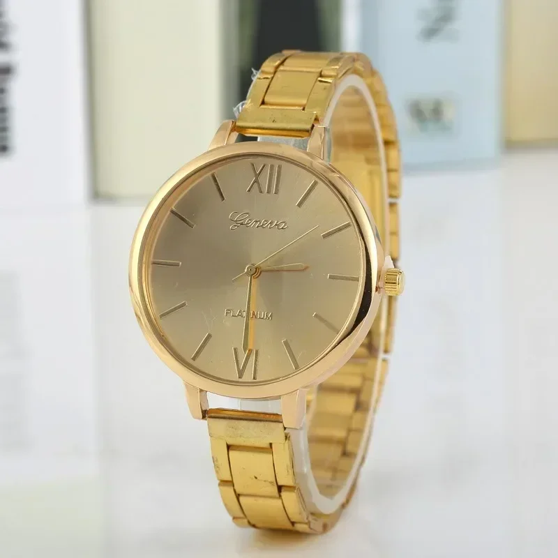 2024 Luxus Frauen Uhr goldene Uhr weibliche Damen runde Quarz Armbanduhr Frauen Uhren relógio feminino relojs para mujer