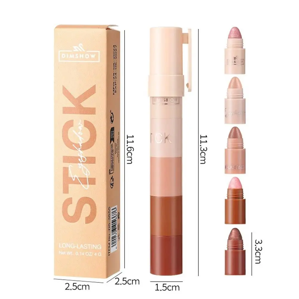 Matita per ombretti fumosi in 2 stili, impermeabile, perlescente, metallizzato, glitter, ombretto, evidenziatore, strumento per il trucco