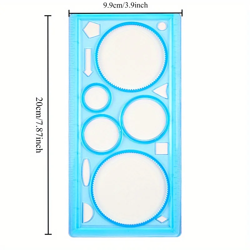 DIY Drawing Ruler Kit, Plastic Measuring Tool for Artists and Office Supplies, Essential Crafting Accessory with Markers