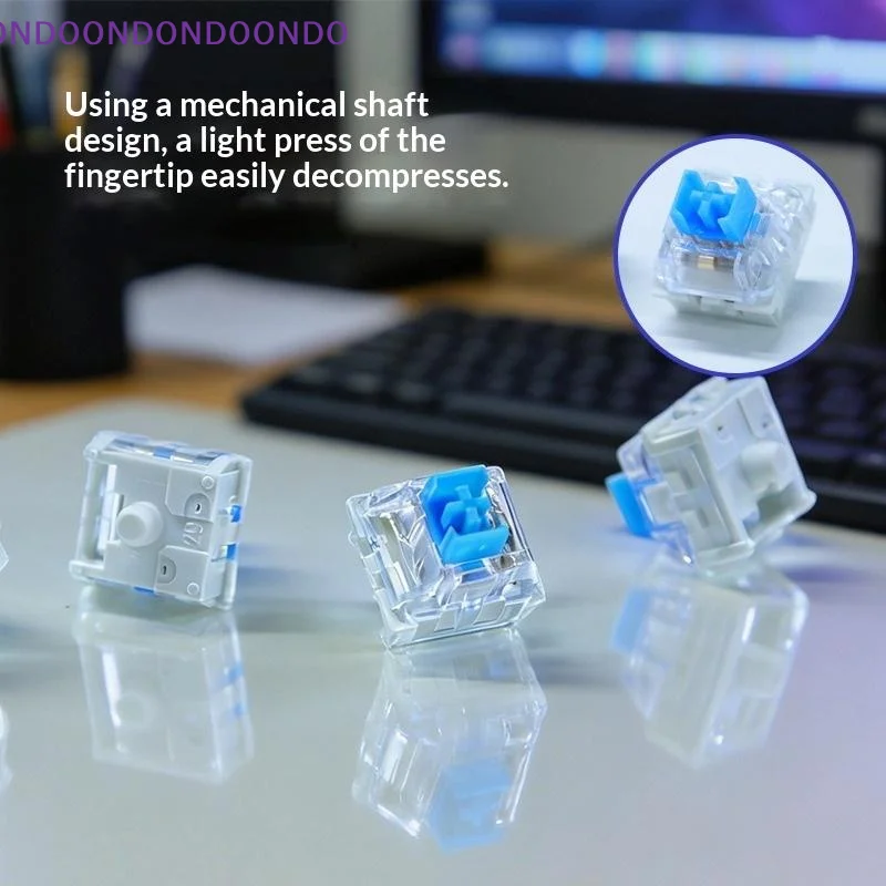 Keyboard Switches 3 Pin Tactile Set Key Clicker Replacement 50pcs for Mechanical Gaming Keyboard Office Computer Work