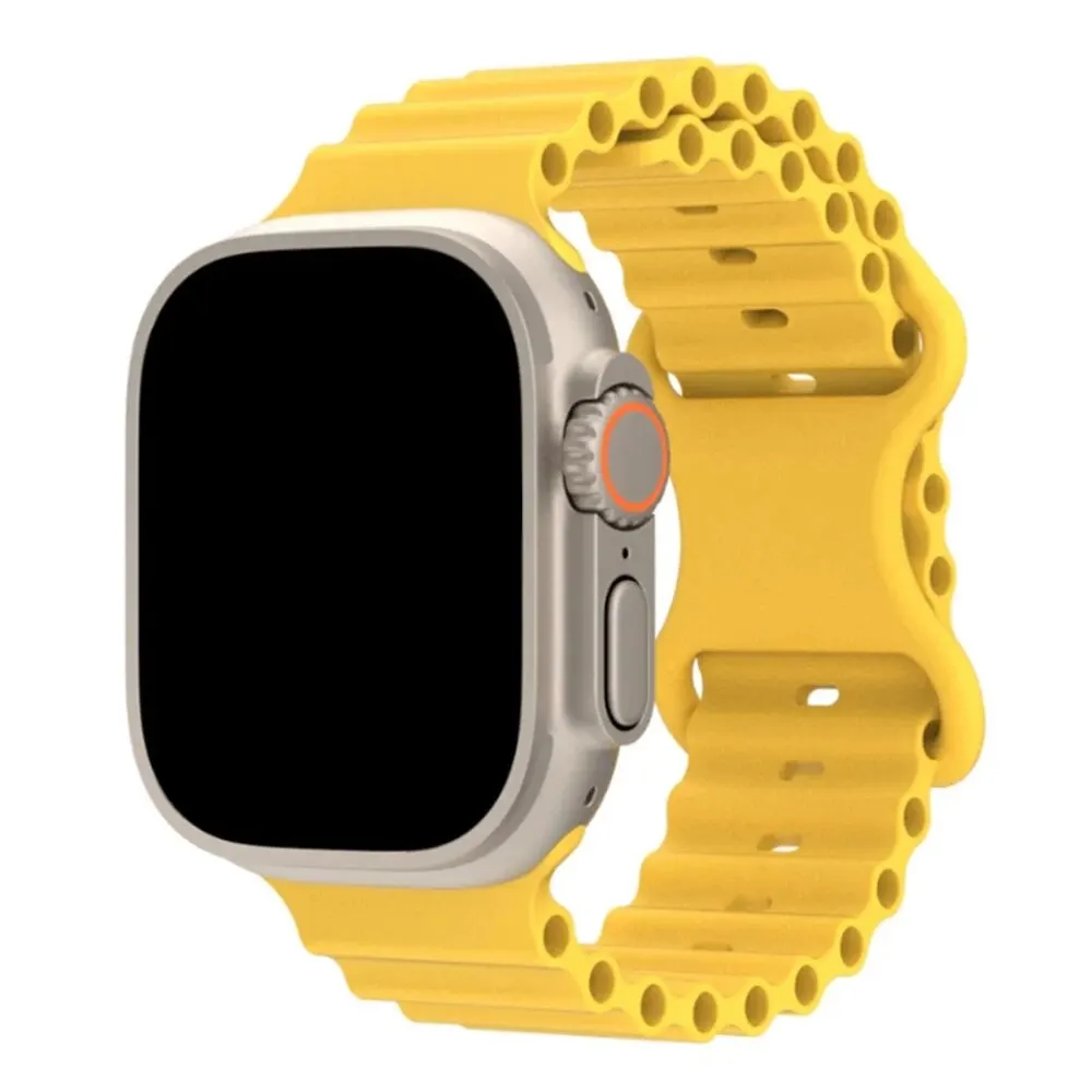 Ocean siliconen bandje voor Apple Watch Ultra 3 2 1 49mm ademende armband polsband serie 9 8 7 6 5 4 SE 45mm 44mm 42mm bandjes
