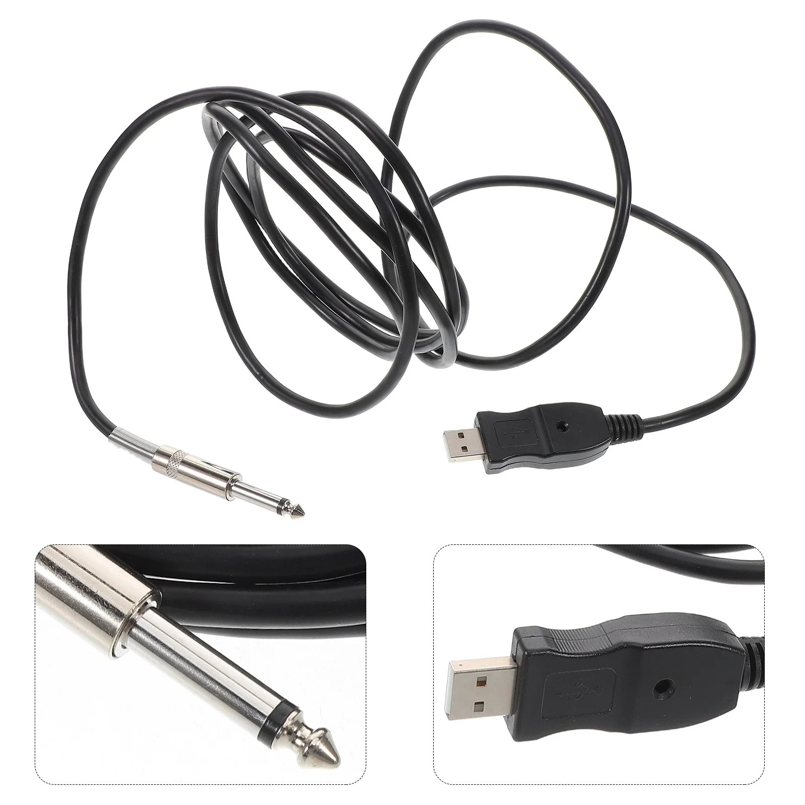 

3-Meter Usb Guitar Cable For Pc Recording Audio Linking High-Fidelity Stable Durable Electric Converter Cord Professional Studio