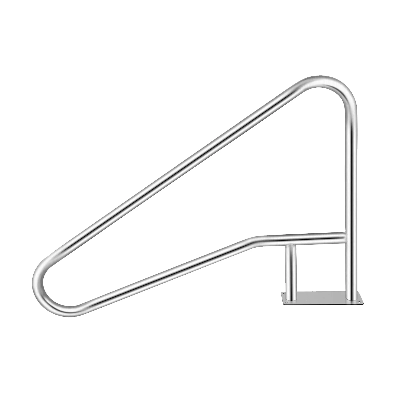 Heavy Duty Pool Handrail for Inground Swimming Pools – 304 Stainless Steel, 375 lbs Load, Non-Slip Blue Grip, Quick Mount Safety Rail – All-purpose Fit