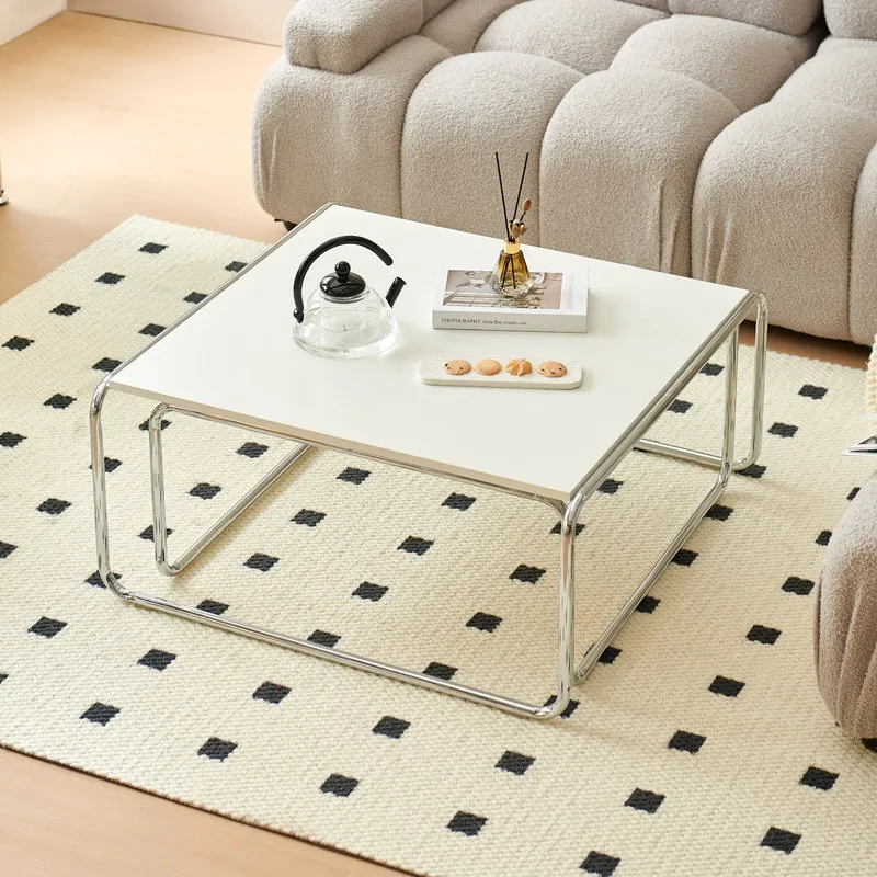 Coffee table combination small apartment cream style household living room sofa wrought iron paint